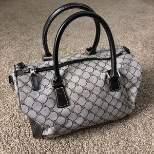 Vintage Ralph Lauren Signature Canvas & Leather Duffle Bag – 14in